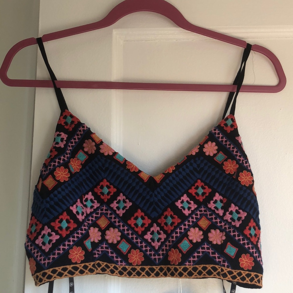 Misguided Embroidered Bralette/Tank top